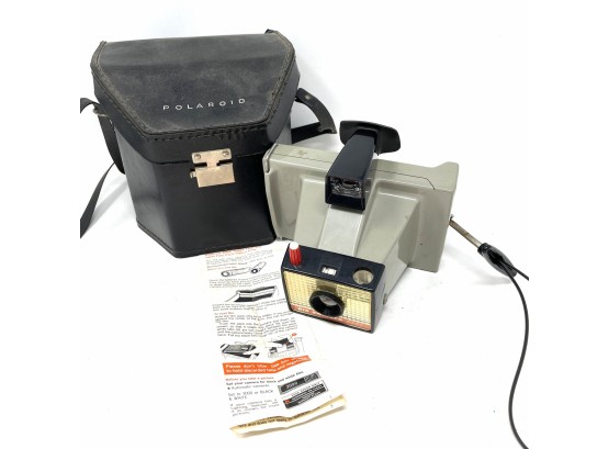 Vintage Polaroid Camera In Case - Untested