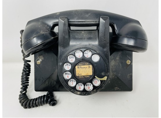 Vintage Northern Electric Black Rotary Dial Telephone Art Deco