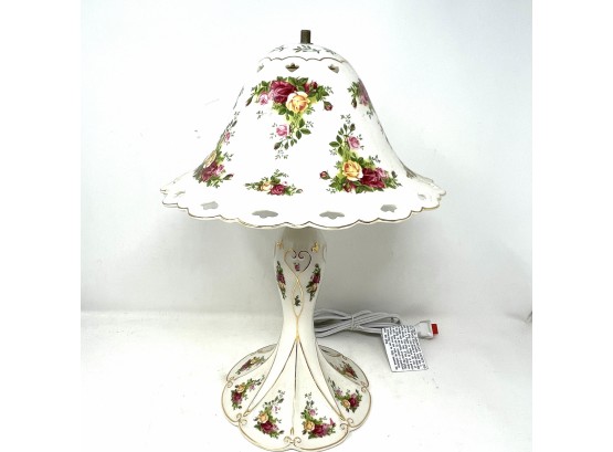 Vintage Royal Albert - Old Country Roses - Porcelain Table Lamp - As Is