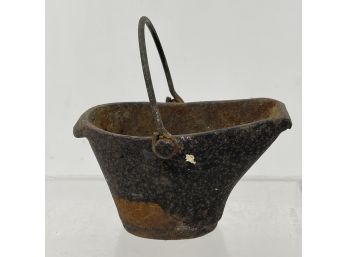 Antique Cast Iron Miniature Coal Bucket
