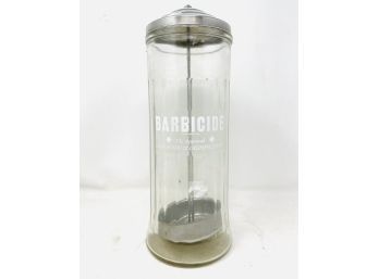 Vintage Barbicide Jar - Top Knob Missing