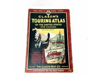 Antique Clason's Touring Atlas