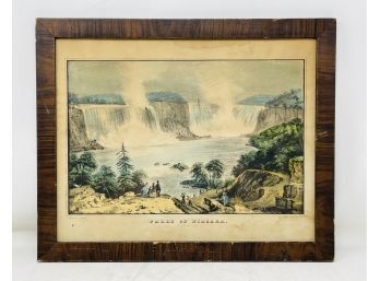 Antique Lithograph Of Niagara Falls