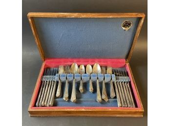 Antique Rogers Bros Silverplate Flatware In Box