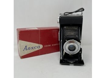 Vintage Ansco Viking Readyset Folding Camera,Original Box