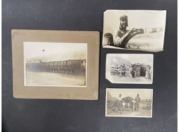 Collection Of Vintage Photos Including Race Car Driver And Hunting Groups