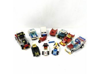 Large Lot Of Assembled 1980s Lego Vehicles - As Pictured
