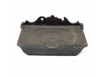 Antique Cast Iron Match Safe - As Pictured