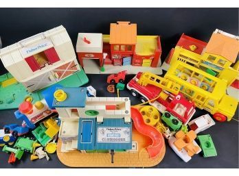 Large Assortment Of Vintage Playskool Toys As Pictured