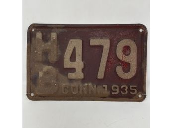 1935 CT License Plate