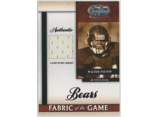 2008 Fabric Of The Game Walter Payton Game Used Relic /99