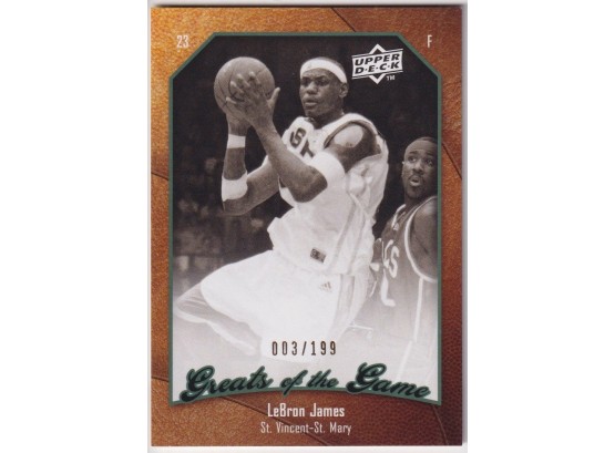 2009 Upper Deck Greats Of The Game LeBron James /199