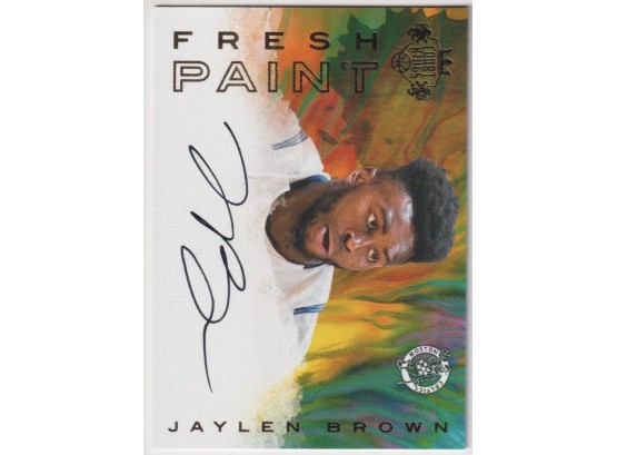 2016 Court Kings Fresh Paint Jaylen Brown Rookie On Card Autograph