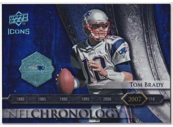 2008 Icons NFLChronology Tom Brady Blue /250