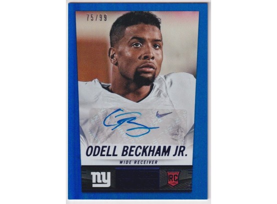 2014 Score Blue Odell Beckham Jr. Rookie Autograph /99