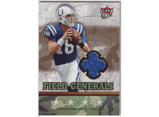 2007 Ultra Field Generals Peyton Manning Game Used Relic