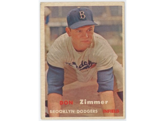 1957 Topps Baseball #284 Don Zimmer