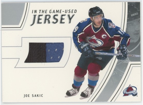 2003 In The Game Hockey #GUJ-22 Joe Sakic Game Used Jersey
