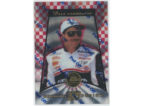 1997 Pinnacle Racing #93 Dale Earnhardt Burning Desire Totally Certified Platinum Red Numbered 2297/2999