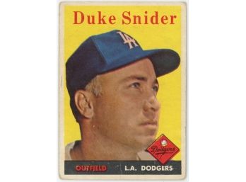 1958 Topps Baseball #83 Duke Snider