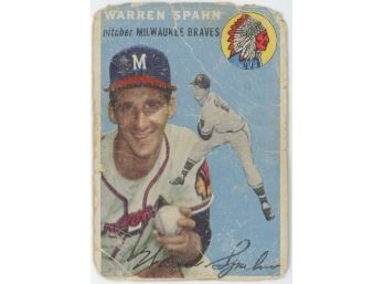 1954 Topps Baseball #20 Warren Spahn