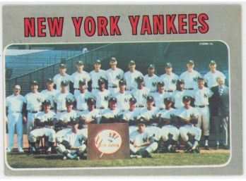 1970 Topps Baseball #399 Yankees Team Records