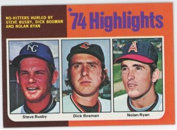 1975 Topps Baseball #7 '74 Highlights No-Hitters