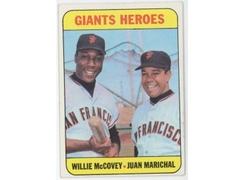 1969 Topps Baseball #572 Giant Heroes - McCovey & Marichal