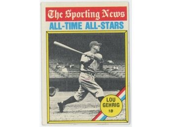 1976 Topps Baseball #346 The Sporting News All-Time All-Stars Lou Gehrig