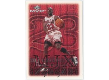 1999-2000 Upper Deck Basketball #198 Michael Jordan MVP MJ Exclusive Silver Script