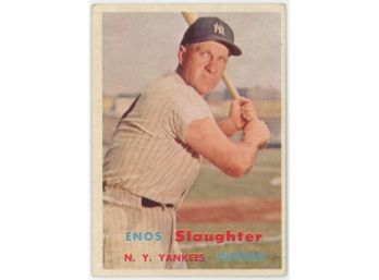 1957 Topps Baseball #215 Enos Slaughter