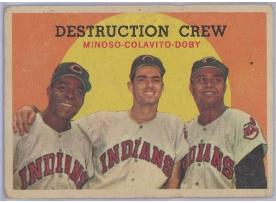 1959 Topps #166 Destruction Crew W/ Mines, Colavito And Doby