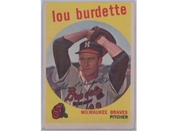 1959 Topps #440 Lou Burdette