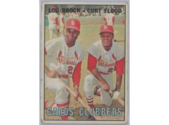 1967 Topps #63 Cards' Clubbers W/ Curt Flood/ Lou Brock