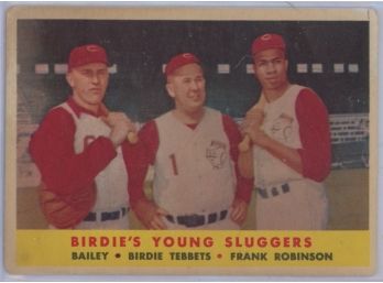 1958 Topps #386 Bailey, Tebbets And Frank Robinson