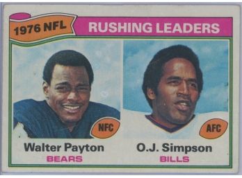 1977 Topps Leaders Walter Payton/ OJ