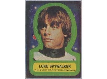 1977 Topps Star Wars Luke Skywalker Sticker #1