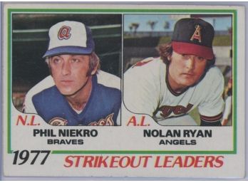 1978 Topps Leaders / Nolan Ryan/ Niekro