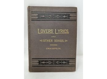 Hardcover Book - Lovers Lyrics 1888