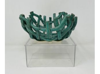 Unique Woven Pottery Bowl