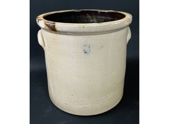 Antique Crock With Large Chip