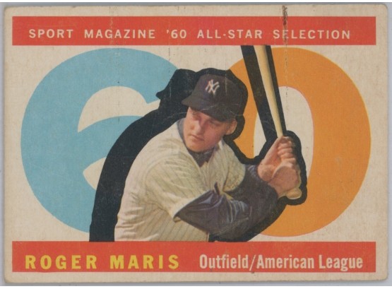 1960 Topps #565 Roger Maris Sport Magazine AL All-star Selection