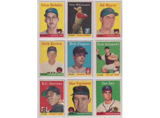 (9) 1958 Topps Baseball
