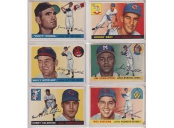 (6) 1955 Topps Baseball