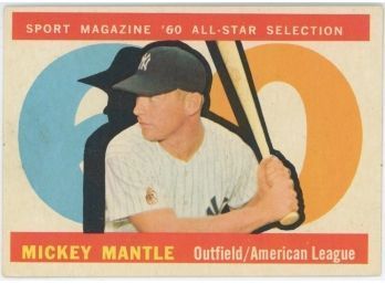 1960 Topps #563 Mickey Mantle Sport Magazine AL All-Star Selection