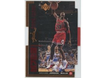 1998-99 Upper Deck #QMM12 MJ23 Quantum Michael Jordan Bronze Die-Cut Numbered 2098/2300