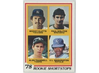 1978 Topps #707 Paul Molitor Rookie Shortstops