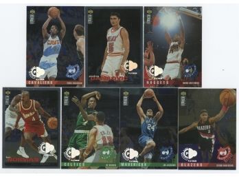 (7) 1995-96 Upper Deck Collector's Choice Players Club Platinum Basketball Cards