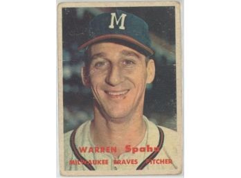 1957 Topps #90 Warren Spahn