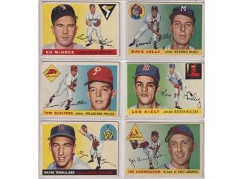 (6) 1955 Topps Baseball
